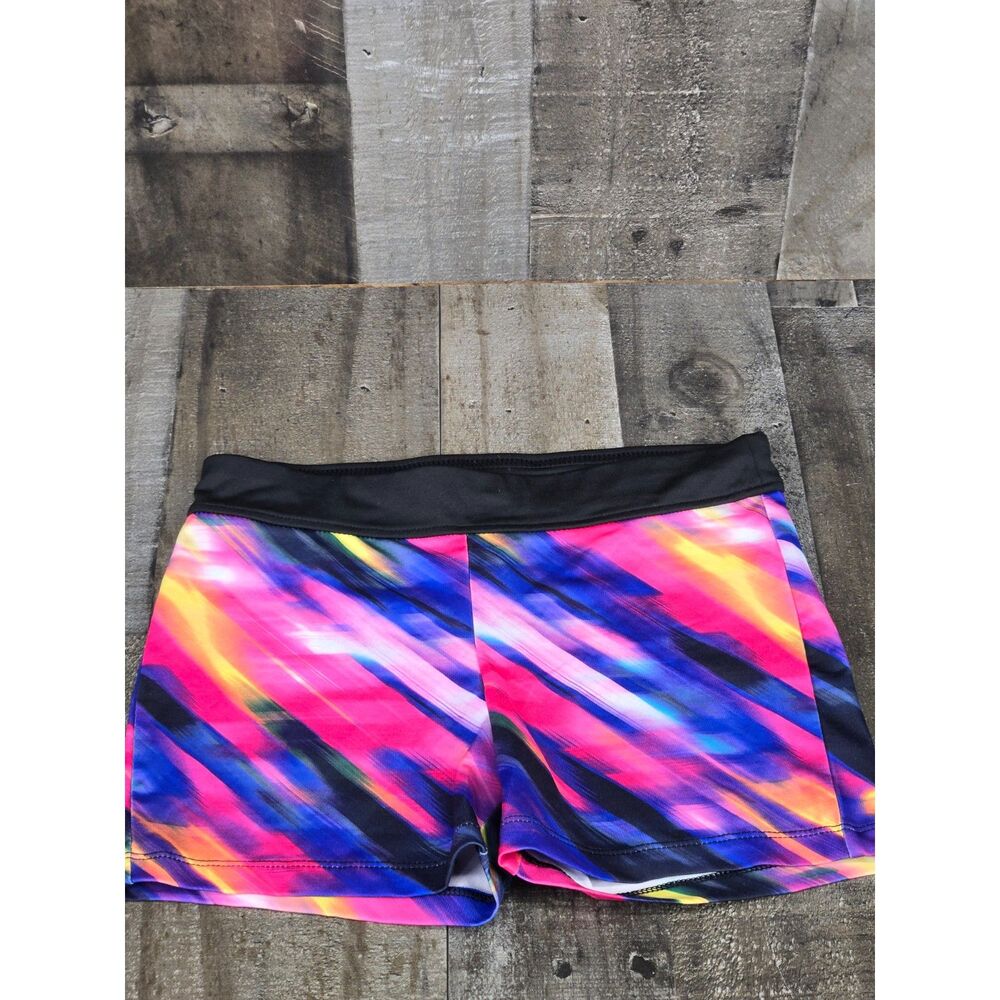 Danskin Now Girls Pink/Black Spandex for Gymnastics/Dance Size Girls 7-8